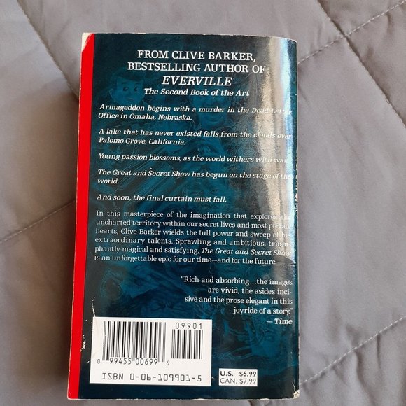The Great And Secret Show By Clive Barker Vintage 1990 Paperback Book - Picture 2 of 15